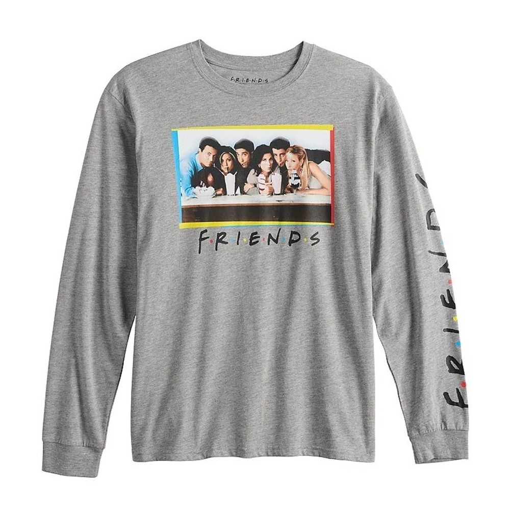 Friends TV Show‎ Long Sleeve T-Shirt Gray Heather Unisex Medium NWT Licensed